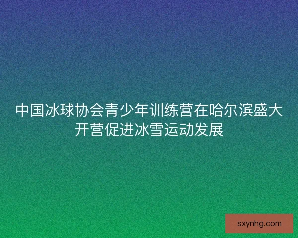 中国冰球协会青少年训练营在哈尔滨盛大开营促进冰雪运动发展